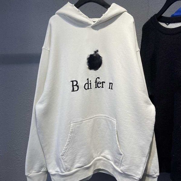 

designer t shirt shirt differentiate market original quality autumn winter personalized embroidery hooded loose long sleeve, Black