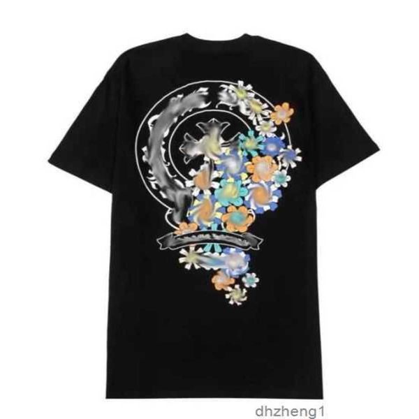 

men's designer classics mens t shirts brand crew neck heart short sleeves tees ch t-shirts sweater casual horseshoe sanskrit2rey, White;black