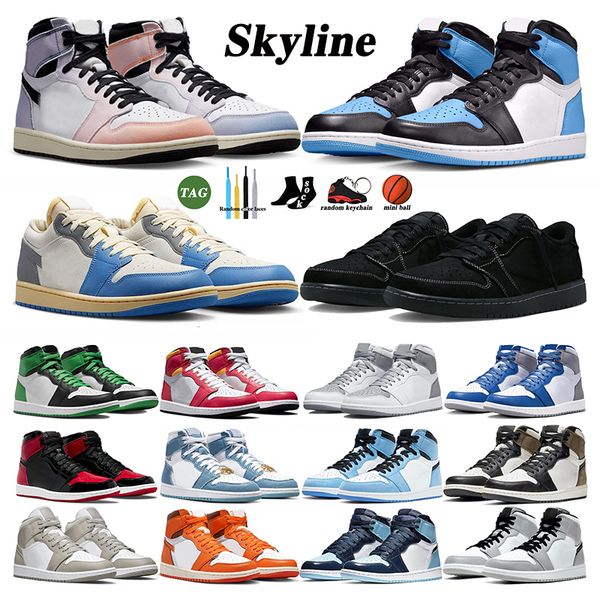 

jumpman 1s basketball shoes 1 high low lost and found mid men women skyline unc toe lucky green reverse laney concord black phantom men wome
