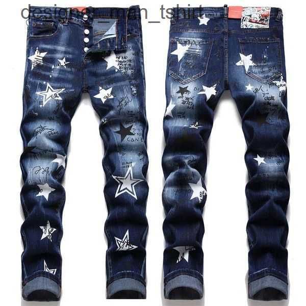 

dsq jeans men's jeans mens jeans designer dsq pants men badge rips stretch black jean fashion slim fit washed motocycle uomo denim pant, Blue