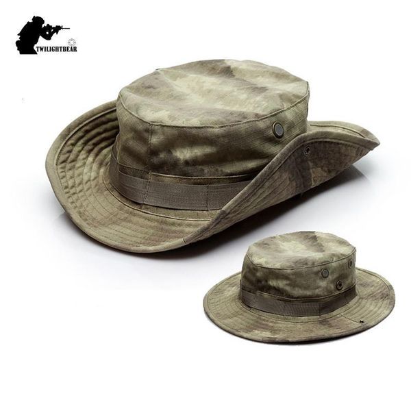 

wide brim hats bucket hats army thicken camouflage boonie hat men women military tactical hat hunting camping multicam hat fa056 230408, Blue;gray