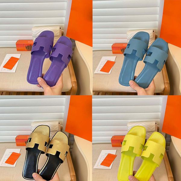 

2023 designer womens slippers casual sandals luxury fashion adhesive summer pink leather genuine flat heel outside matching indoor woman zap, Black