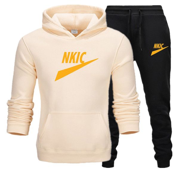 

design brand tracksuits men's sets long sleeve pullover jogging trousers 2 pieces suits fitness running sportswer male, Gray
