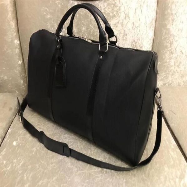 

new mens 55cm large travel luggage bag key and lock men totes leather handbag duffle bag courrier shoulder bags crossbody handbags2171