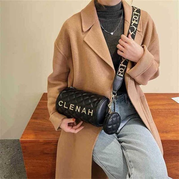 

designer bag 2023 summer tote 20% off lingge cylinder korean version fashionable embroidered thread pillow