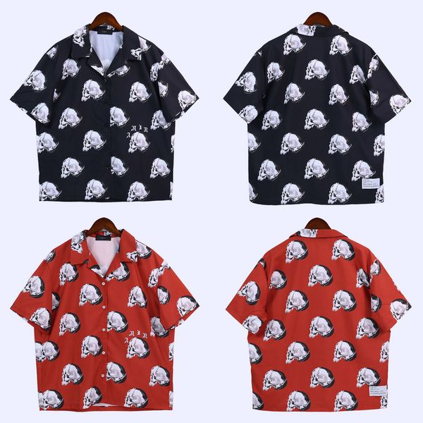 

2023 shirts printed short-sleeved shirt quality beach, White;black
