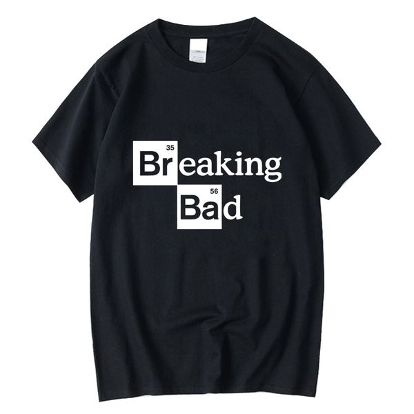 

mens tshirts xin yi tshirt 00%cotton o neck heisenberg short sleeve casual breaking bad print t shirt for 230408, White;black