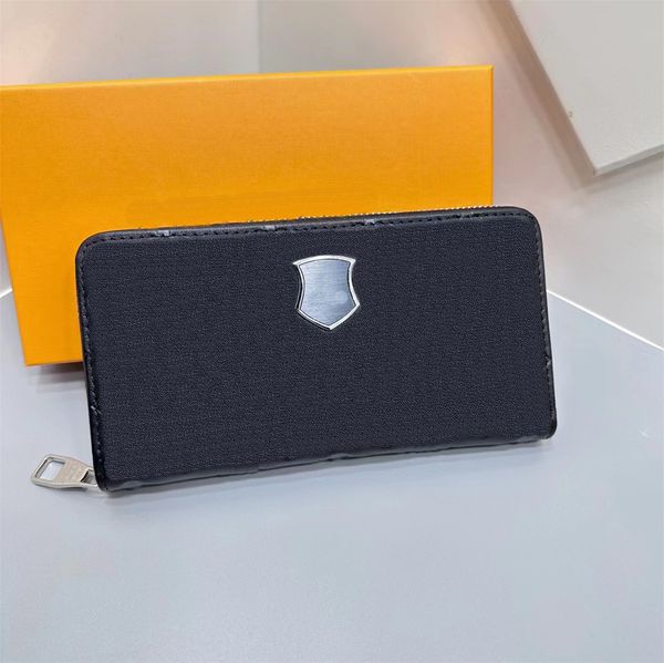 

fashion wallets designer zipper wallets luxurys men women leather bags classic letters coin purse original box plaid card holder with box, Red;black