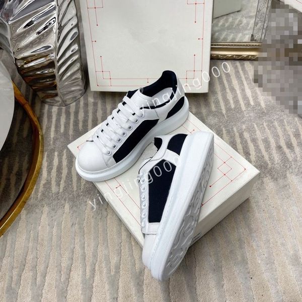 

brand mens flat sneakers low women casual trainers walking designer woman shoe leather lace up men fashion platform, Black