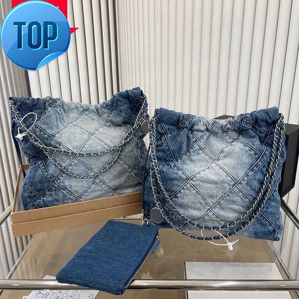 

shoulder bags channel 22 denim grand shopping bag tote travel designer woman sling body most expensive handbag with silver chain gabrielle q