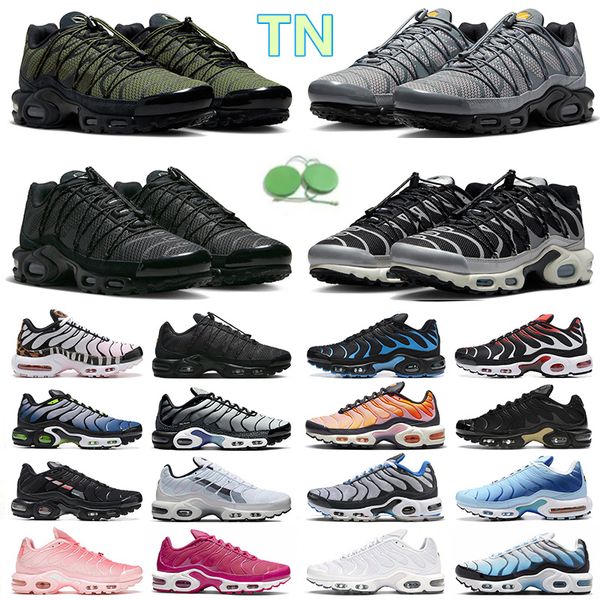 

tn tns mens running shoe toggle dusk black reflective triple white olive and black metallic silver unity social fc university blue men women