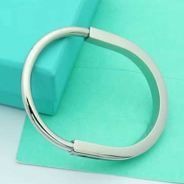 

high version tiffay horseshoe titanium steel bracelet rose gold jewelry yd5a, Black