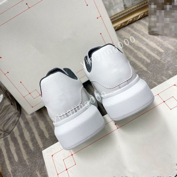 

brand men sneakers low men casual trainers walking designer woman shoe leather lace up men fashion platform, Black