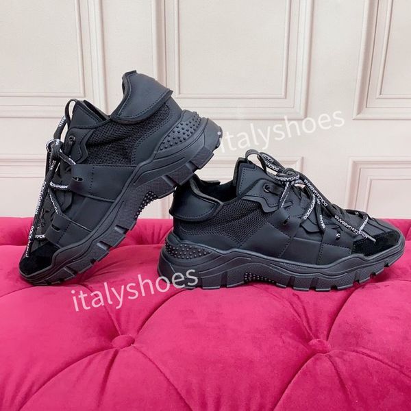 

mens fashion designer sneaker casual shoes leather sneakers embroidered stripes white shoes flat platform walking sports trainers shoes, Black