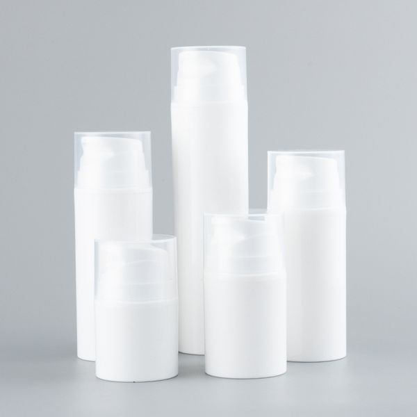 

100pcs white pp airless bottle vacuum pump bottle used for cosmetic container 30ml 50ml 80ml 100ml 120ml 150ml f2525