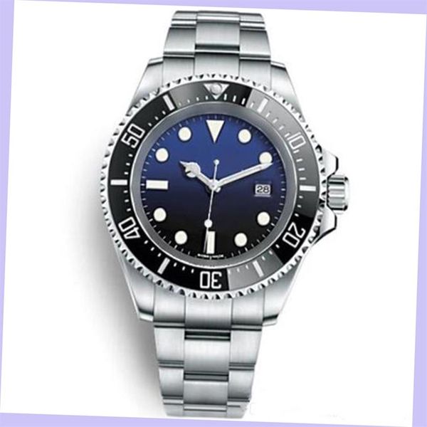 

men watch d-blue 44mm deep ceramic bezel sea-dweller sapphire cystal stainless steel 316l glide lock clasp automatic mechanical me229s, Slivery;brown