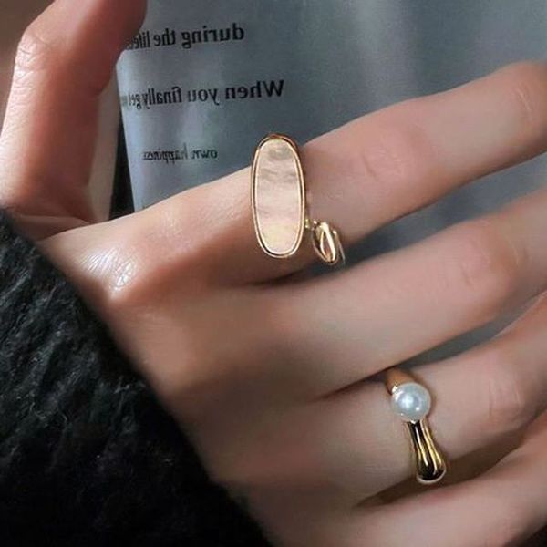 

class rings natural abalone shell ring geometric jewelry restoring ancient ways stud rings friendship rings couple rings for women arenaceou, Silver