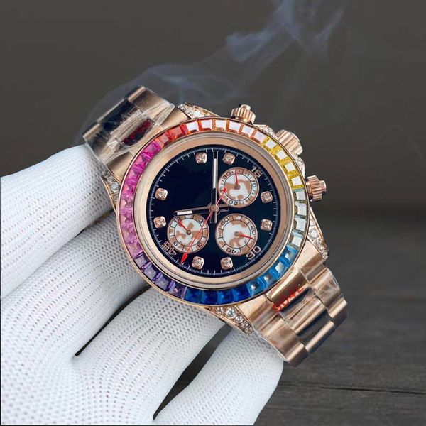 

rainbow watch diamond man designer watch Automatic Mechanical movement 40mm mens Luxury watch Fashion Sapphire watch High Quality stainless steel sport watch, Dc7