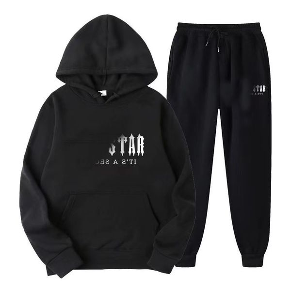 

fashion tracksuit jackets mens womens hoodie set plush sweater homme hooded sweatshirtsdesigner hoodies mens clothing high street print hood, Black