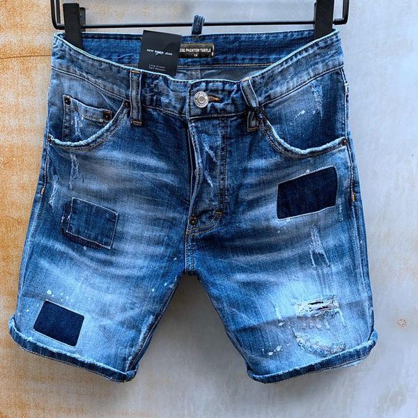 

cool d2 causal dsq dsquare ripped jeans men hole jeans mens guy luxury designerjeans skinny denim fashion brand fit jeans men washed pant 51, Blue