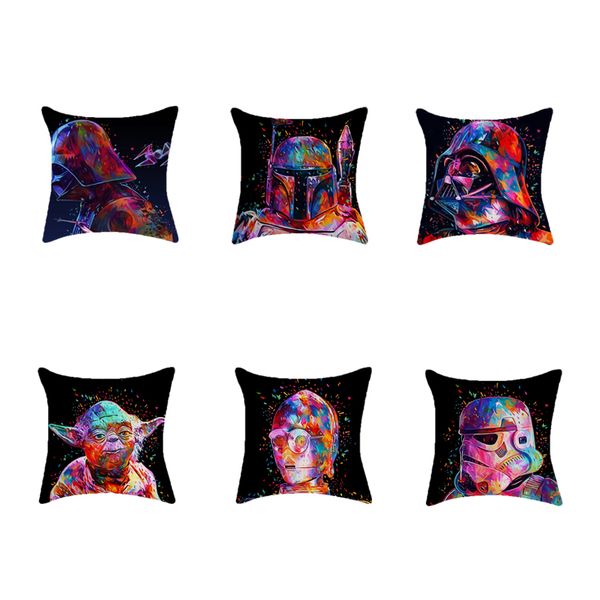 

Cushion Cover Colorful Printed Pillows Cover for Car Sofa Home Pillowcase Cushions Home Decor Living Room Decoration Cushion Foundation