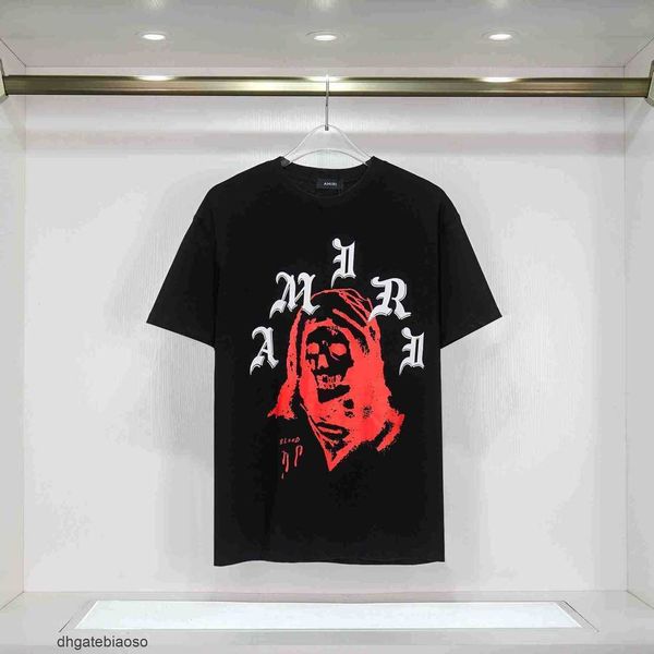 

edge balencigas embroidery short print mens t shirt letter amirs sleeve fashion high casual street loose fat man t hvvq, White;black