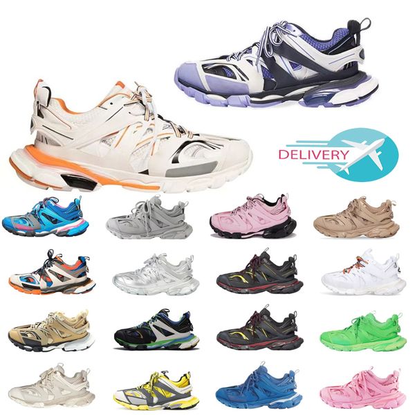 

paris luxury track 3.0 casual shoes tess s sneakers paris men women triple white black pink grey beige orange blue platform tracks 3 18ss sp