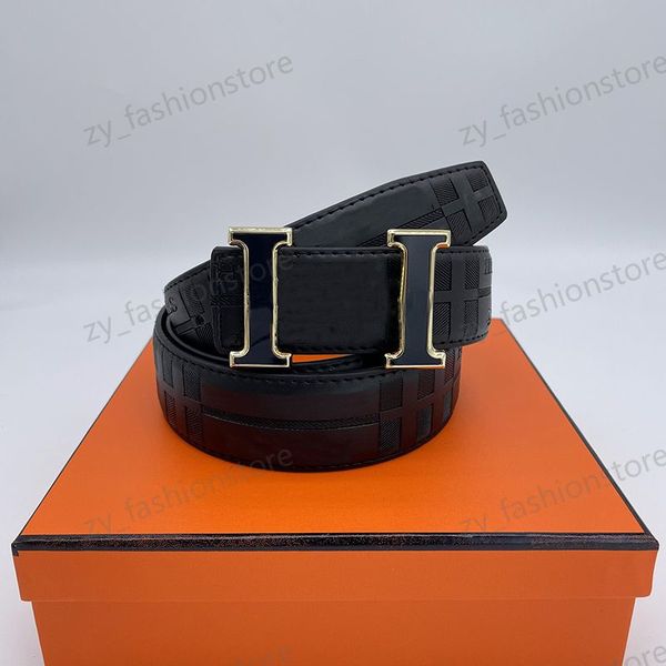 

luxury mens designer belt luxury brand classic fashion business highquality genuine leather belt womens designer belt box wholesale, Black;brown