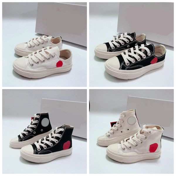 

Unisex Fashion Infant Big Kids Knit Play for Girl Boys Love Canvas Designer Running Shoes Baby Kid Breathable White Black Climbing Casual Sneakers Toddler Size, #1