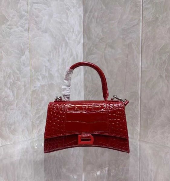 

shoulder bags hourglass bags handbag designer ladies shiny crocodile embossed chain crossbody bag fashion leather half moon appearance 2022z
