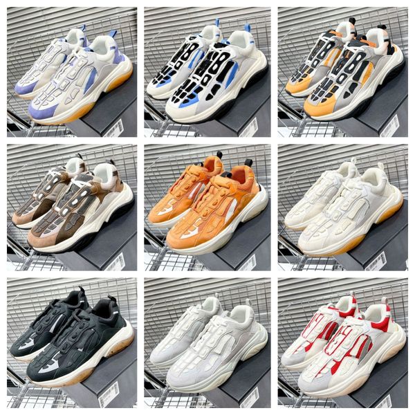 

men designer runing shoes skelet bones runner women men sports retro sneakers skel low casual shoes genuine leather lace up trainer athletic