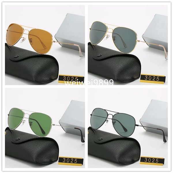 

classic design sunglasses brand vintage pilot sun glasses polarized uv400 men women 58mm glass lenses243o, White;black