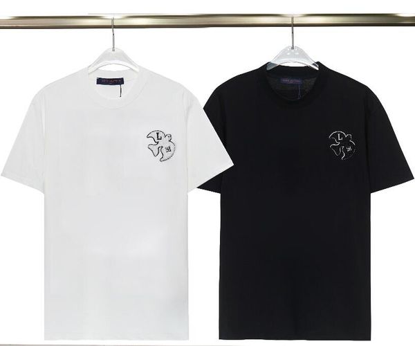 

classical dove embroidery white designer t shirt summer short sleeve men women tshirt tee mens clothes, White;black