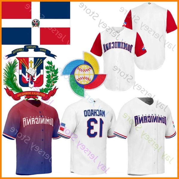 

2023 team dominican republic baseball jersey wbc world classic jeremy pena julio rodriguez juan soto vladimir guerrero jrm annym achadof
