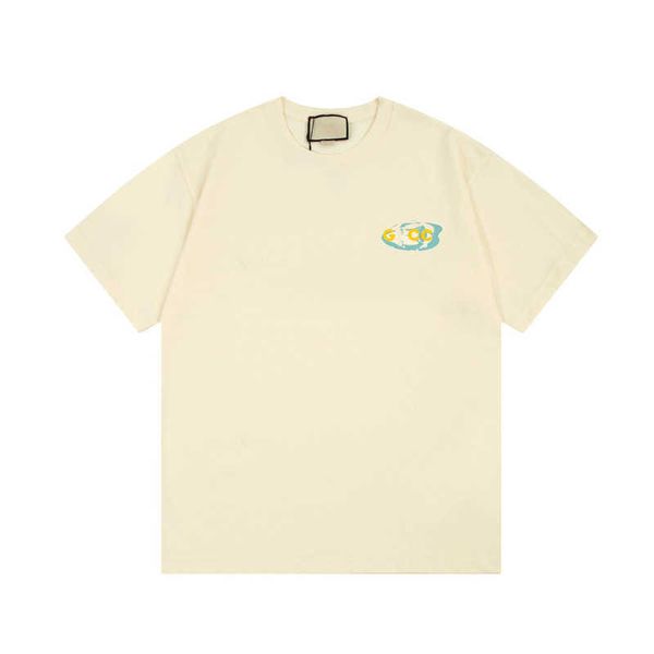 

designer t shirt shirt high version double surrounding earth sleeve t-shirt casual, White