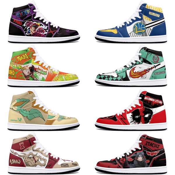

New diy classics customized shoes sports basketball shoes 1s men women antiskid damping anime fashion cool customized figure sneakers 438041