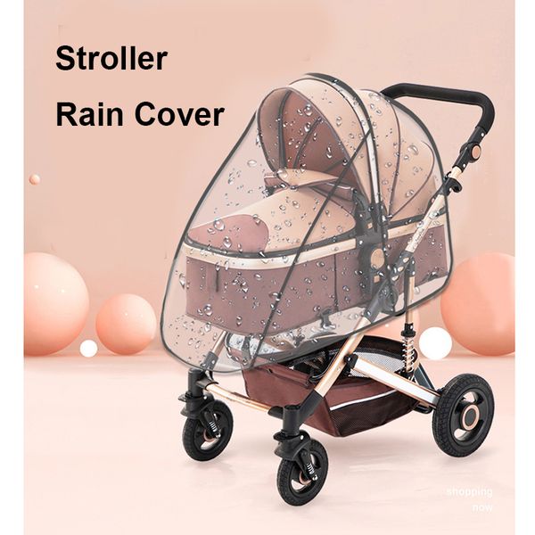 

universal stroller rain cover baby windproof sun coat shield transparent baby trolley accessories housse pluie poussette
