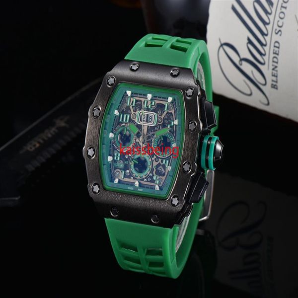 

2021 men's watches male luxury silicone quartz watches for man sports men designer wristwatch relogio masculino246p, Slivery;brown