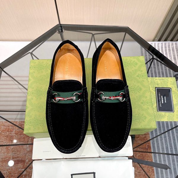 

g20model designer loafers men autumn slip on shoes comfort soft metal chain casual shoes fashion sneakers moccasins driving solid breathable, Black