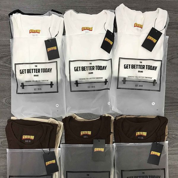 

the gbt brand tank men gym basic sleeveless casual sports get better today men' clothing 3 pieces set 230408 running athletic, White;black