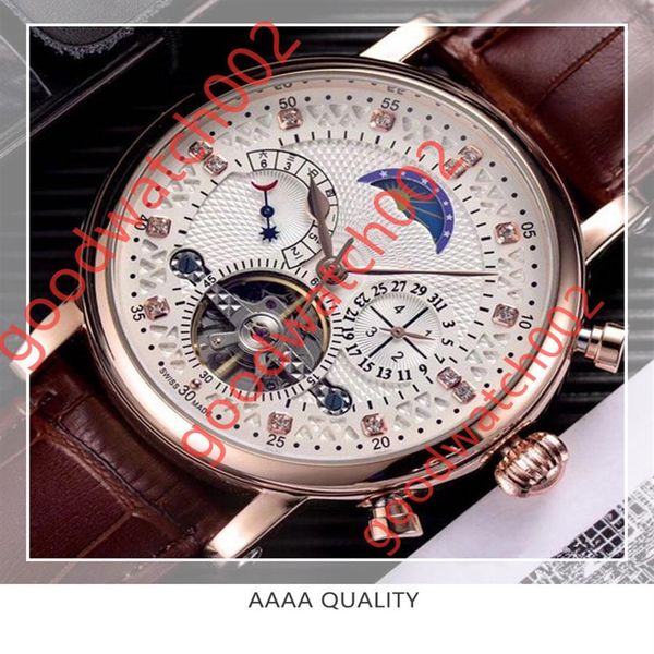 

22020 fashion swiss watch leather tourbillon men watch automatic men wristwatch men mechanical steel male watches relogio masculin268f, Slivery;brown