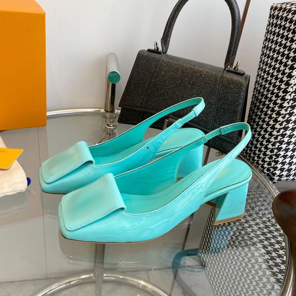 

2023 fashion women shoes heels sandals dress shoe lady sandal classics beach thick bottom leather luxury dress shoes designer high heel size, Black