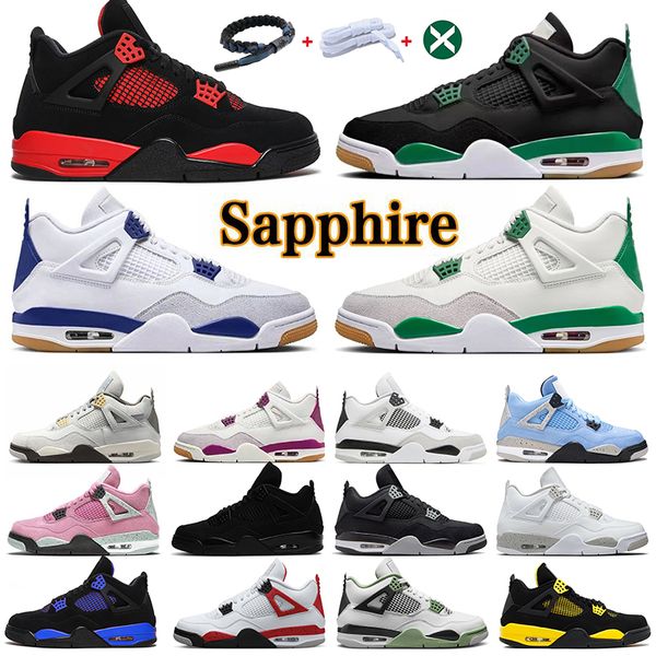 

men basketball shoes 4s red thunder university blue sail black cat jack 4 bordeaux mens womens outdoor sports trainers