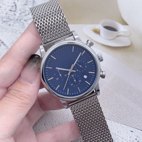 

arman wrist watches for men 2023 mens watches all dials work quartz watch luxury brand chronograph clock fashion mesh strap montre de luxe t, Slivery;golden
