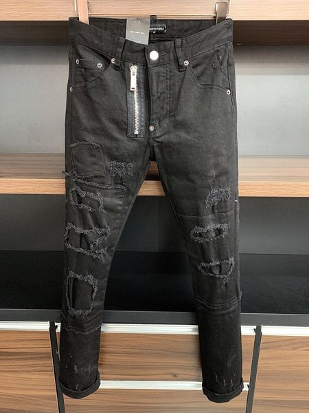 

d2 phantom turtle classic fashion man jeans hip hop rock moto mens casual design ripped jeans distressed skinny denim biker jeans 6 ch hhy, Blue