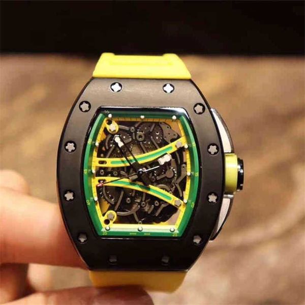 

designer richa milles watches wristwatch luxury mens mechanical leisure 61-01 automatic machine ers black steel