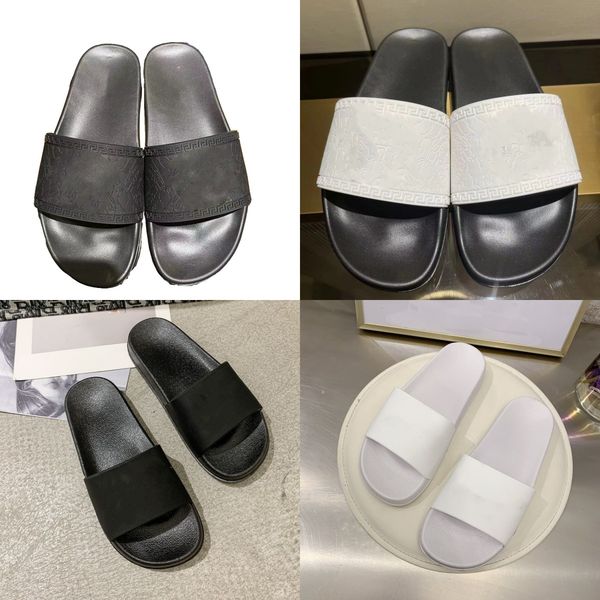 

slides sandal women designer slipper slide sandal summer sandles shoes men classic brand beach slides casual woman outside slippers sliders, Black