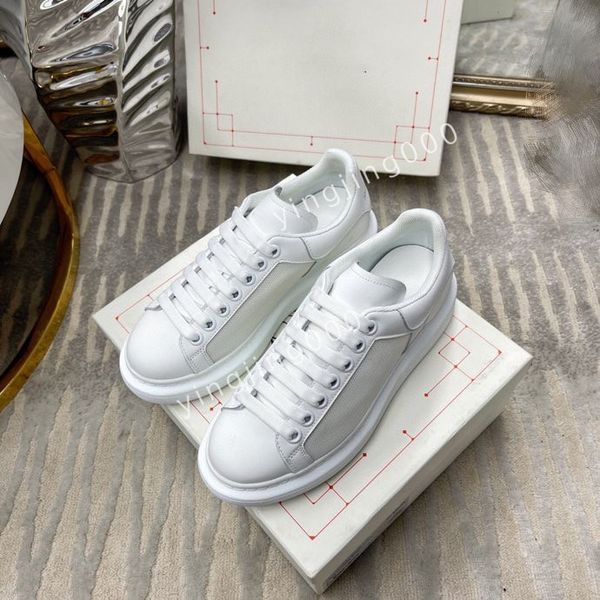 

brand flat sneakers low mens casual trainers walking designer woman shoe leather lace up men fashion platform2023, Black
