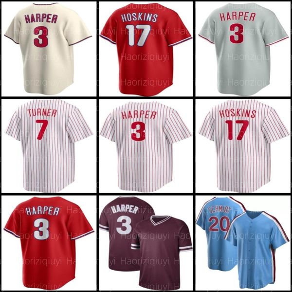 

bryce 7 trea turner harpe 3 baseball jersey nick castellanos j.t. realmuto kyle schwarber matt strahm hoskins aaron nola alec bohm vierling, Blue;black