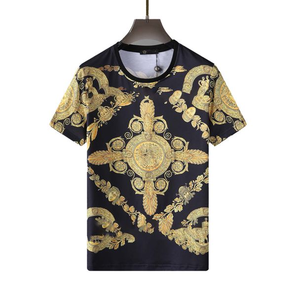 

ver spring and summer men's t-shirt designer men's and women's shirts fashion t-shirt black head casual summer short sleeve m, White;black